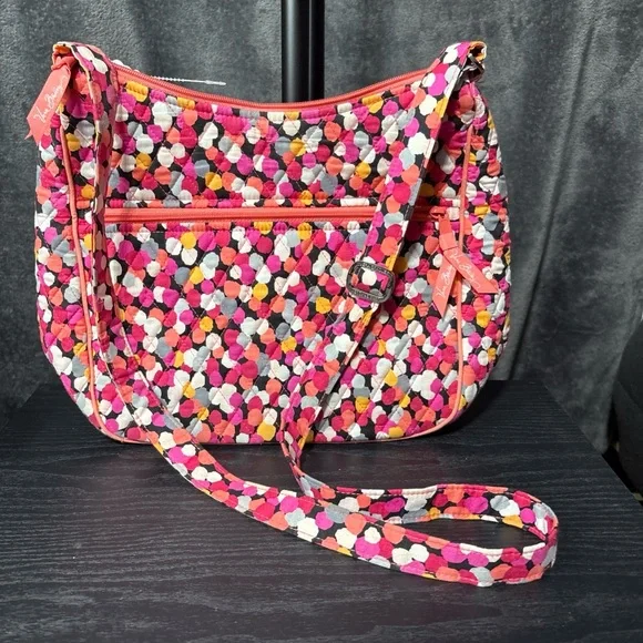 Vera Bradley Pixie Confetti Carry All Crossbody Hipster Purse Lightly Used - Picture 12 of 16